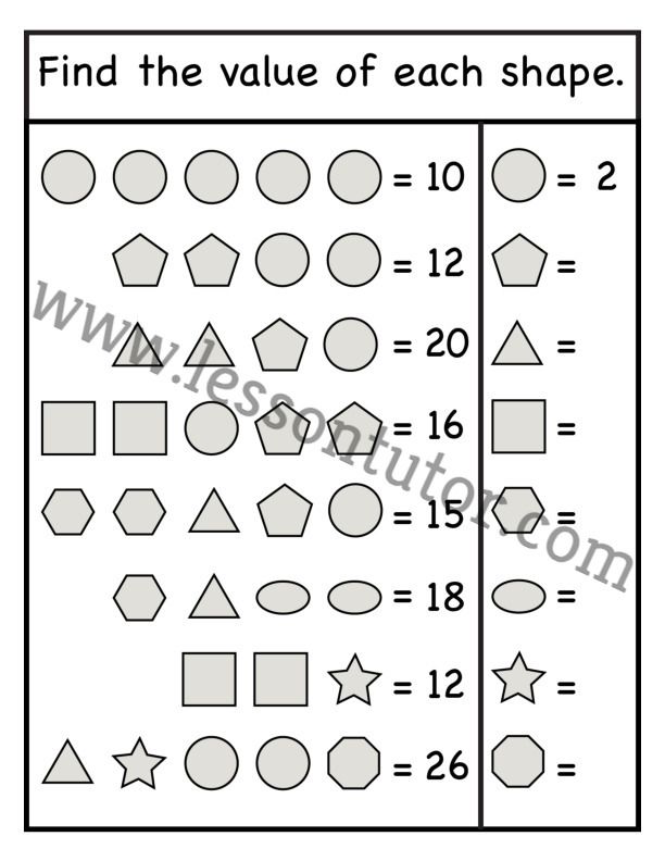 Algebra Worksheets - Lesson Tutor