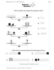 Algebraic Reasoning: Balance Benders Worksheet for 5th - 7th Grade ...
