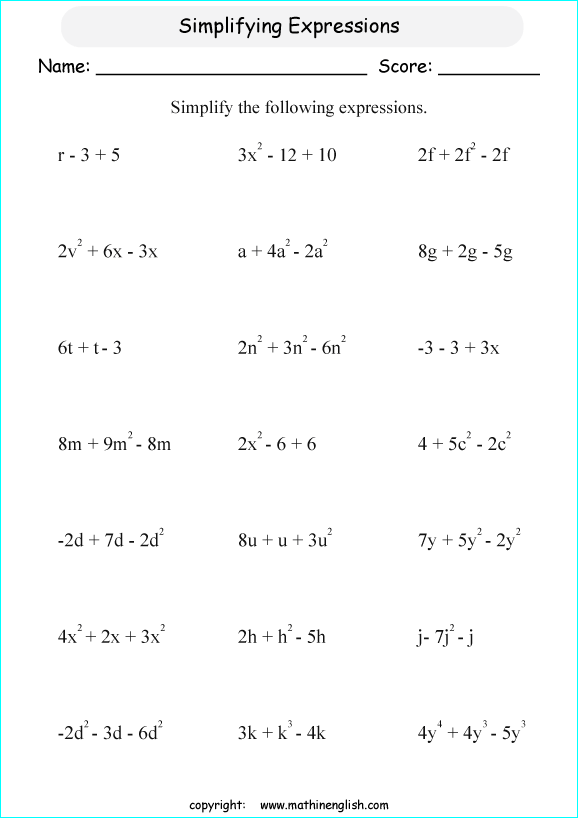 Printable primary math worksheet for math grades 1 to 6 based on ...