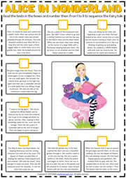 alice in wonderland worksheet