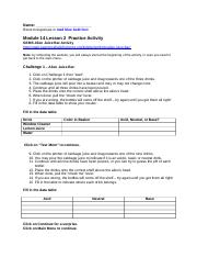 alien juice bar worksheet