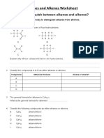 Alkanes and Alkenes Worksheet PDF | PDF | Alkene | Alkane