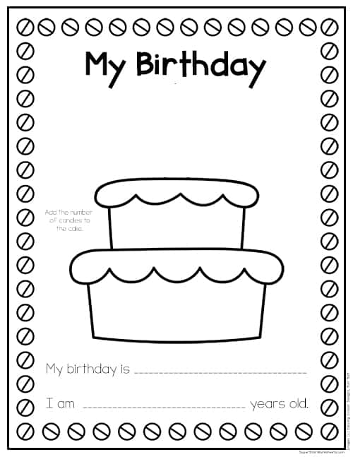 all about me kindergarten worksheet