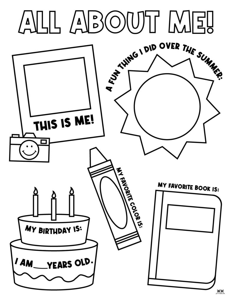 all about me worksheet for kids