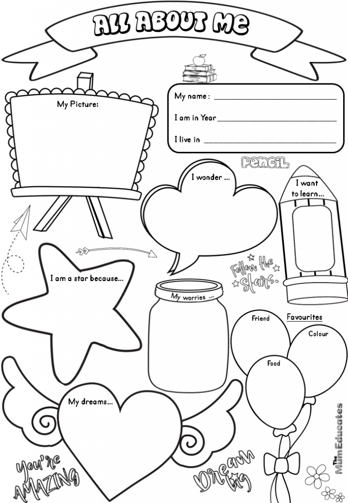 all about me worksheet free pdf
