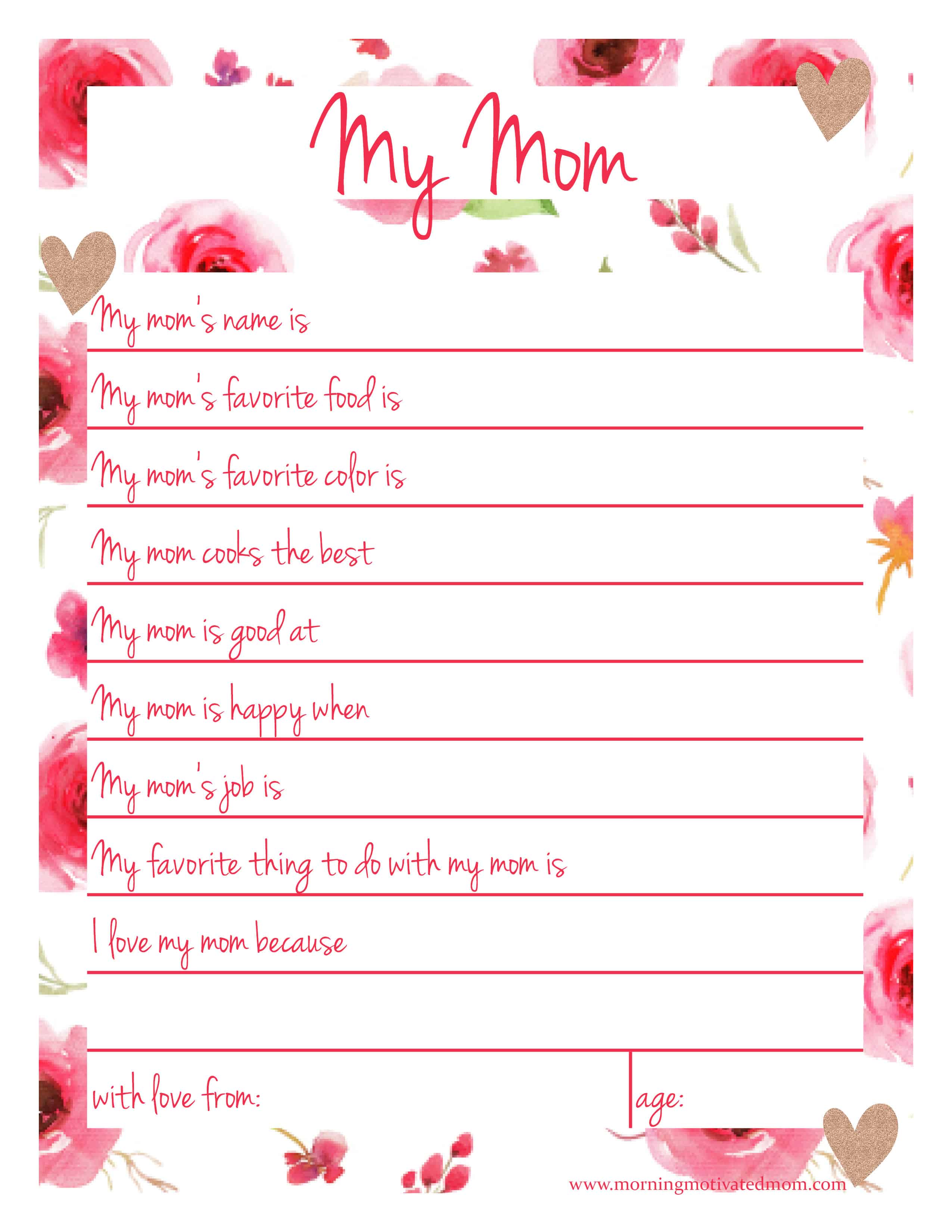 All About My Mom - Ezpzlearn.com
