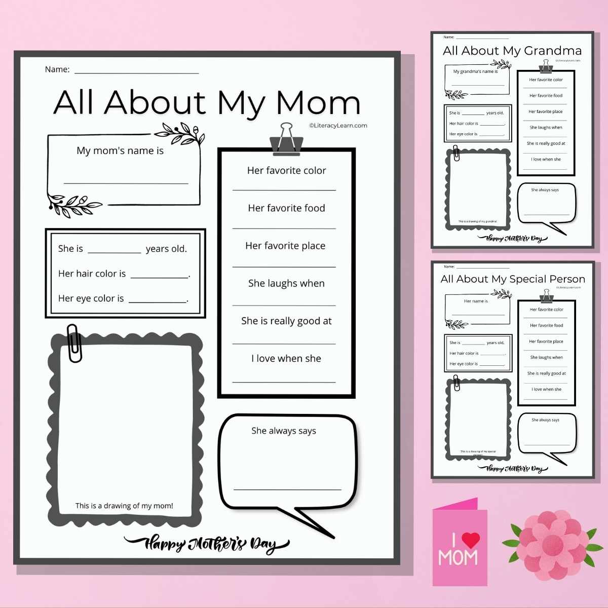 All About Mom Worksheet | All Kids Network