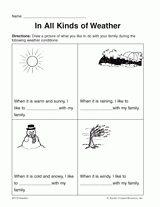 In All Kinds of Weather Printable (Pre-K - 1st Grade) - TeacherVision