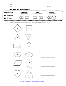 Transformation Worksheets