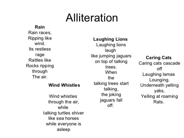 alliteration examples in poems