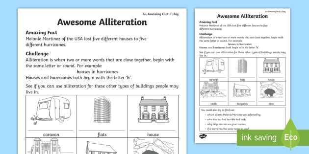 alliteration for preschool