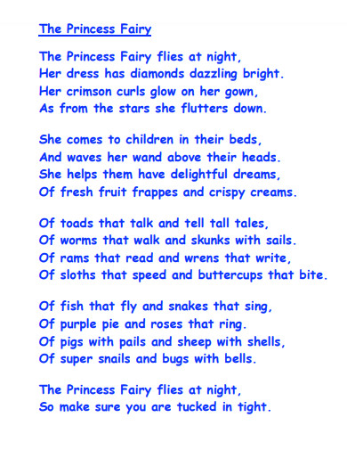 Kindergarten Poems With Alliteration