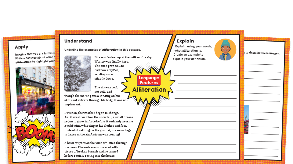 alliteration worksheet ks2