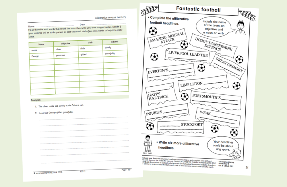 Alliteration - 11 amazing activities and ideas for KS1 and KS2 ...