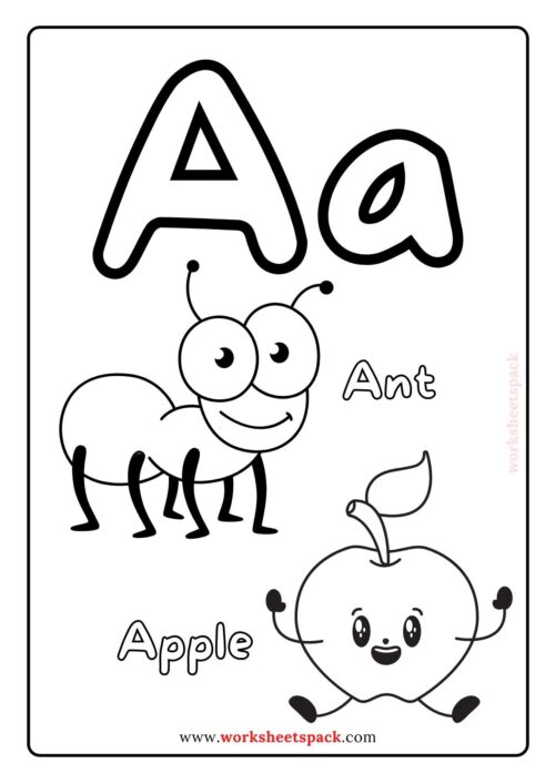 Alphabet Coloring Pages for 2 Year Olds - worksheetspack