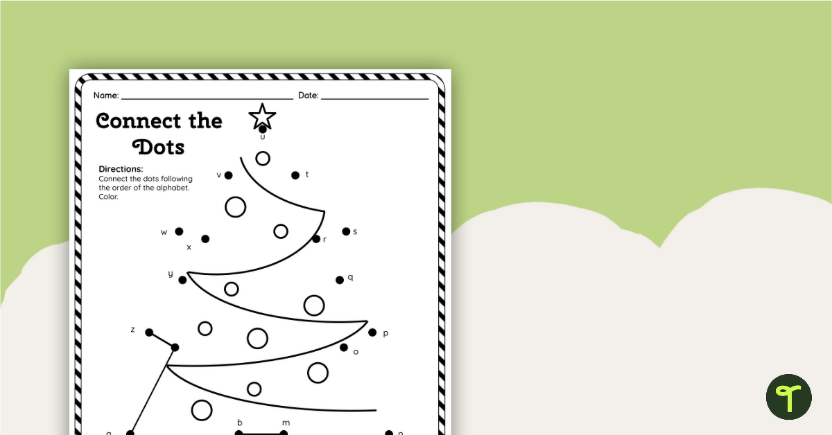 Christmas Connect the Dots Printables - Alphabet | Teach Starter