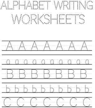 alphabet handwriting practice worksheet