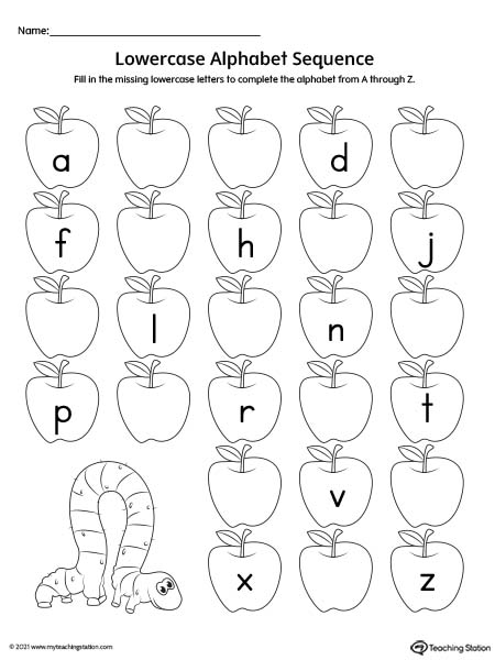 alphabet kindergarten worksheet