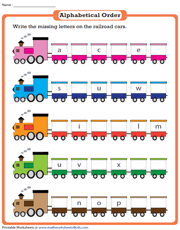 Alphabetical Order Worksheets