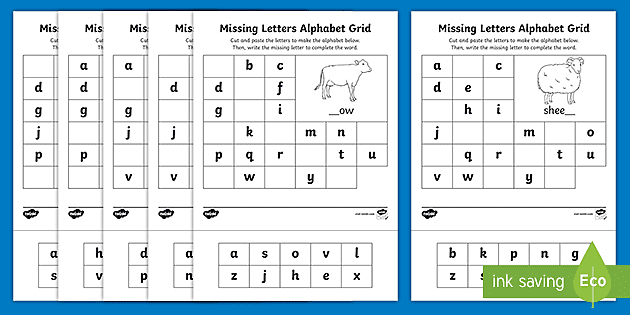 alphabet letter order worksheet
