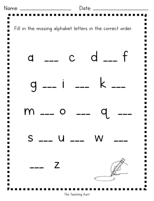 alphabet letter worksheet