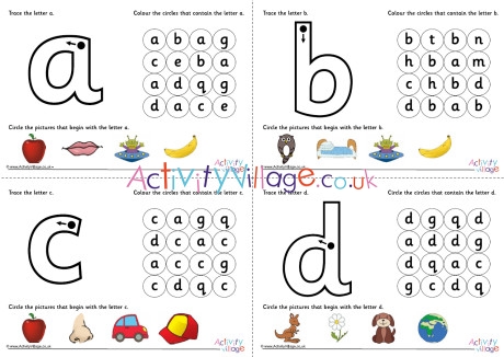 All Alphabet Learn the Letter Worksheets