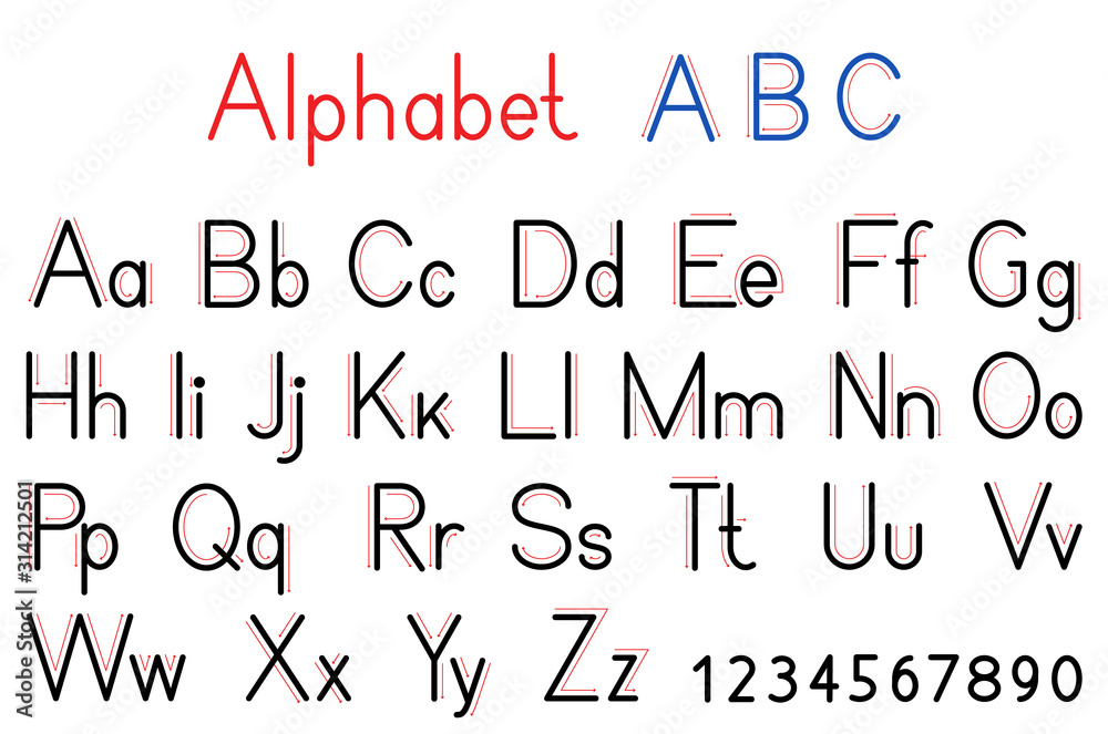 English Alphabet Letters And Numbers Capital And Lowercase Letter 