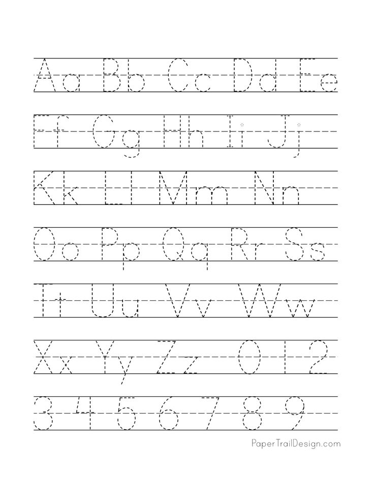 Free Printable Alphabet Handwriting Practice Sheets - Paper Trail ...