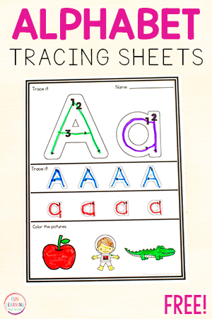alphabet printing worksheet for kindergarten