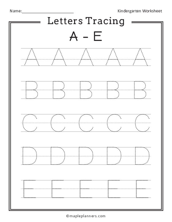 alphabet printing worksheet