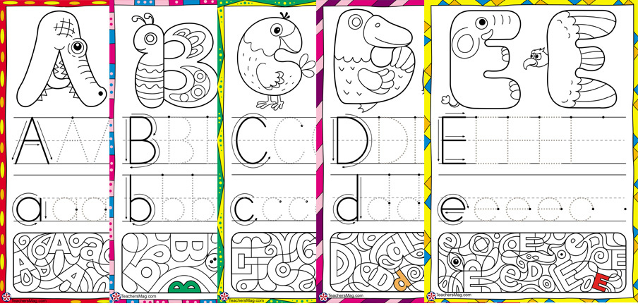 Letter Tracing Worksheets. TeachersMag.com