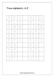 alphabet tracing worksheet a to z