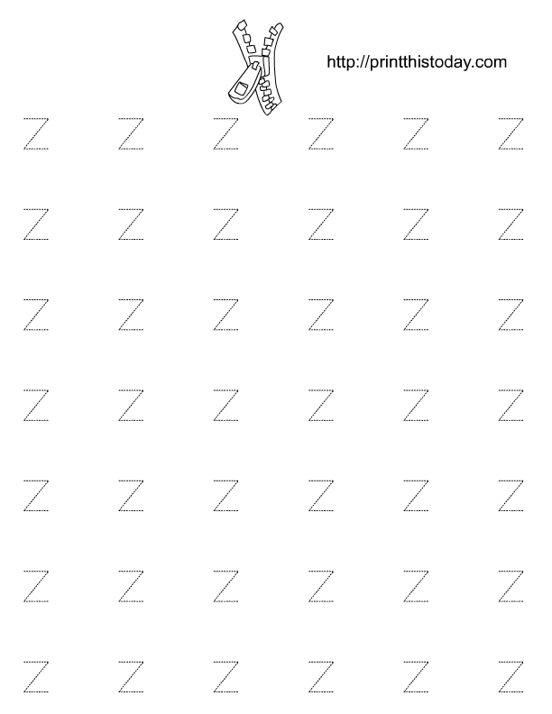 alphabet tracing worksheet a to z