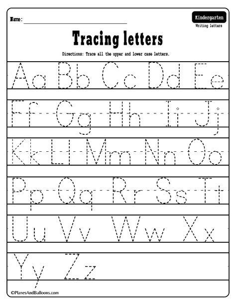 Alphabet Tracing Worksheets A-Z Free Printable PDF