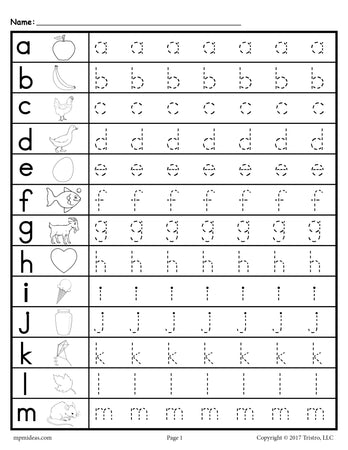alphabet tracing worksheet az pdf