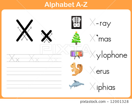alphabet tracing worksheet x