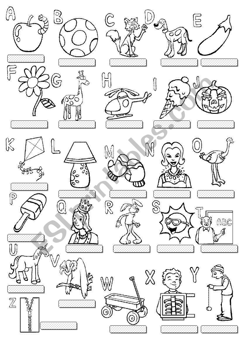 Alphabet A-Z - ESL worksheet by Im Lety
