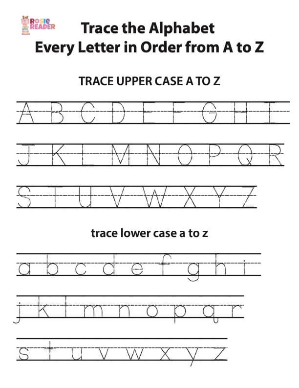 alphabet worksheet for kindergarten az