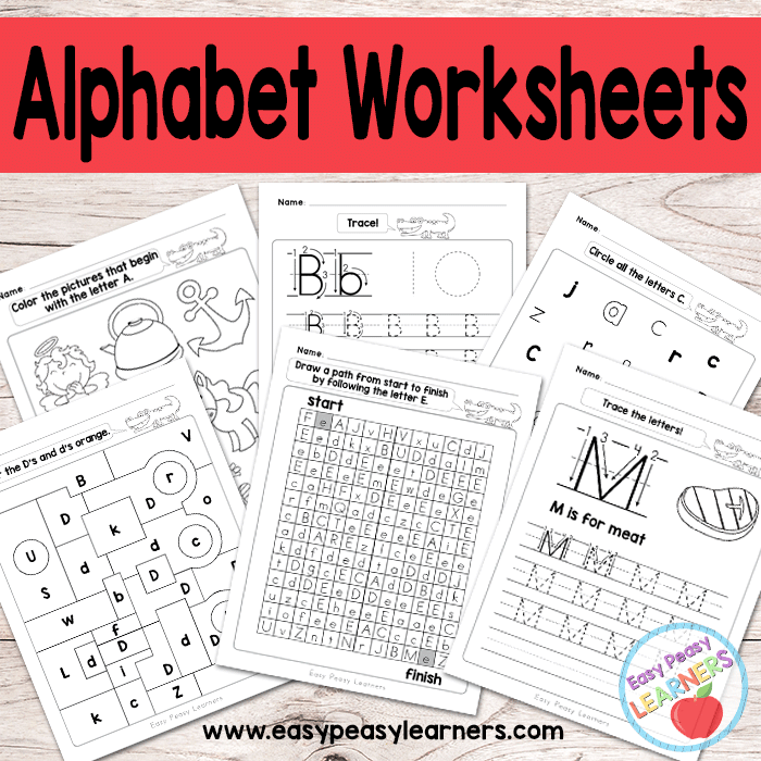 alphabet worksheet for kindergarten az