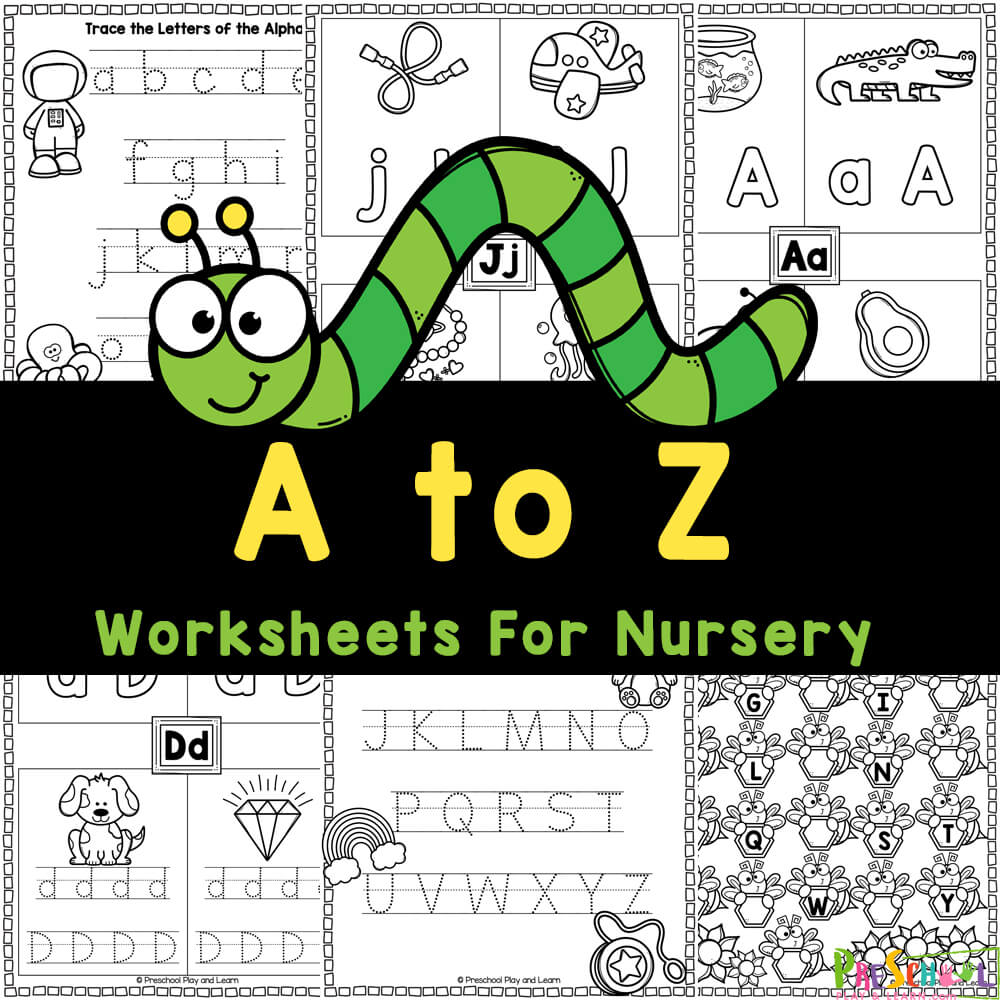 alphabet worksheet for kindergarten az