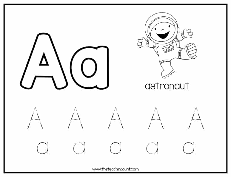Free Alphabet Worksheets - The Teaching Aunt