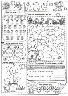 alphabet worksheet pdf