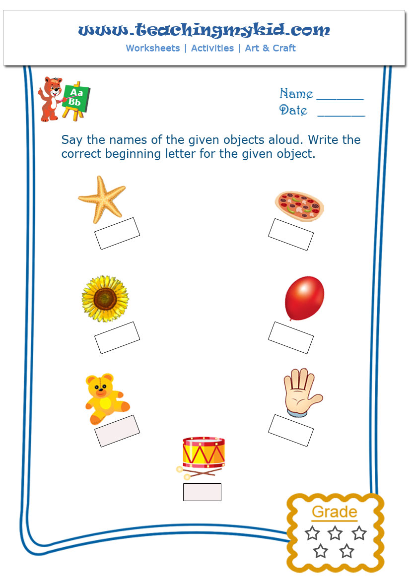 alphabet worksheets year 2