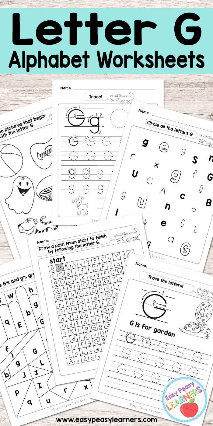 Letter G Worksheets - Alphabet Series - Easy Peasy Learners