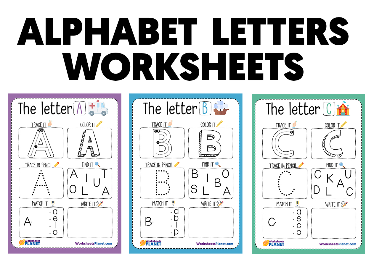 Printable Alphabet Letters Worksheets | Super PACK