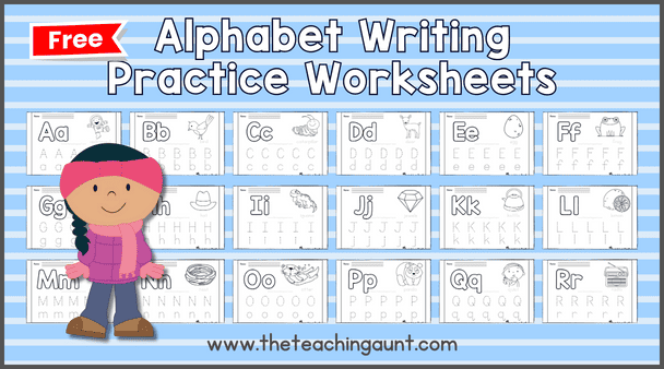 Alphabet Writing Practice Worksheets - The Teaching Aunt