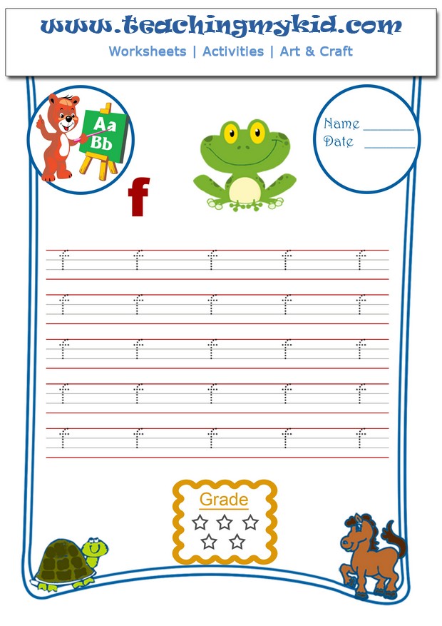 alphabet writing worksheet for 1st grade