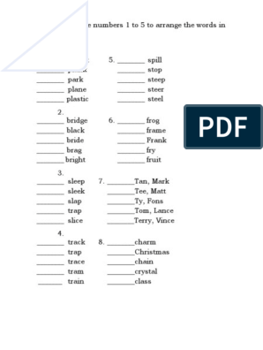 Alphabetizing 2nd 3rd Letter 3 Worksheets | PDF