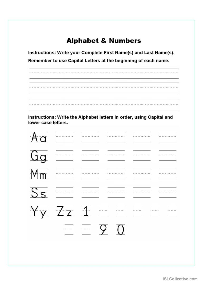 Free alphabets and numbers worksheet, Download Free alphabets and ...