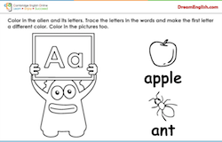 alphabets phonics worksheet